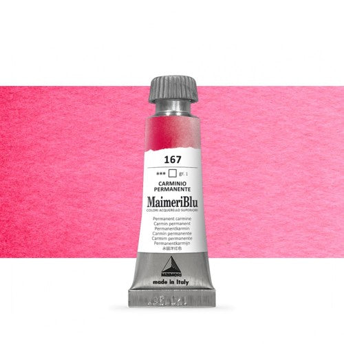 Maimeri Blu Watercolour Paints 12ml PERMANENT CARMINE