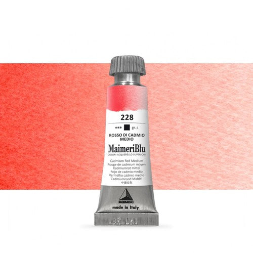 Maimeri Blu Watercolour Paints 12ml CADMIUM RED MEDIUM