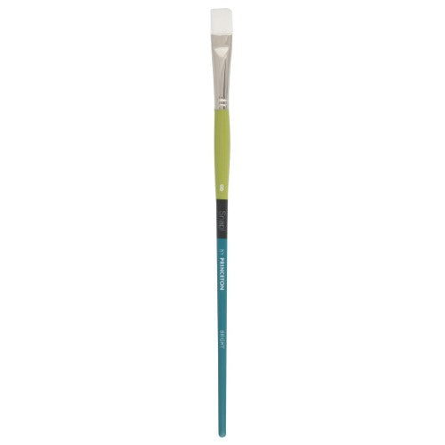 9800 Long Handle White Synthetic Taklon Bright Brushes WHITE BRIGHT 8