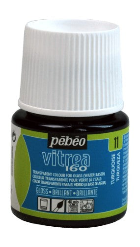 Pebeo Vitrea 160 Glossy Paints 45ml TURQUOISE