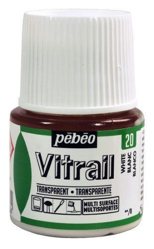 Pebeo Vitrail Transparent Paints 45ml WHITE