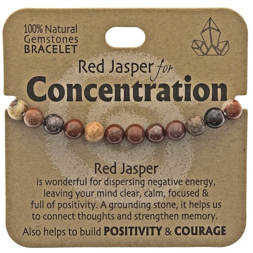 Concentration Bracelet Red Jasper - Set of 2