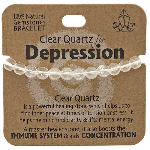 Depression Bracelet Clear Quartz - Set of 2