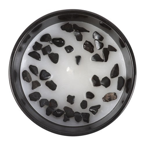 Scorpio Black Oudh Gemstone Glass Candle