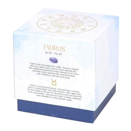 Taurus Amber & Vanilla Gemstone Glass Candle