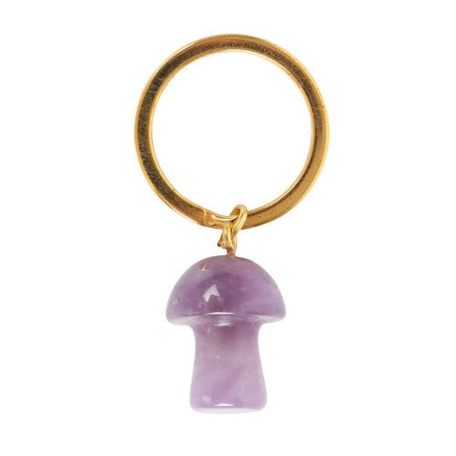 Amethyst Mushroom Keyring
