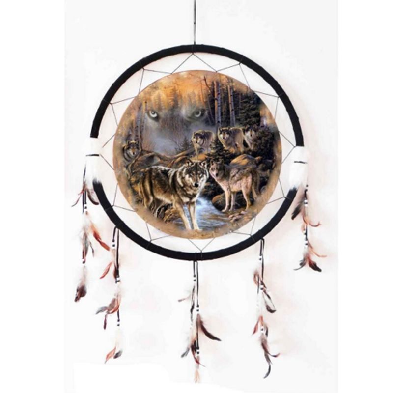 Dreamcatcher Wolf Pack 62cm Round