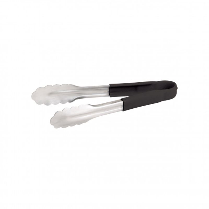 Chef Inox 230mm stainless steel tongs in vibrant blue, ideal for grilling and serving with a firm grip and sleek design.