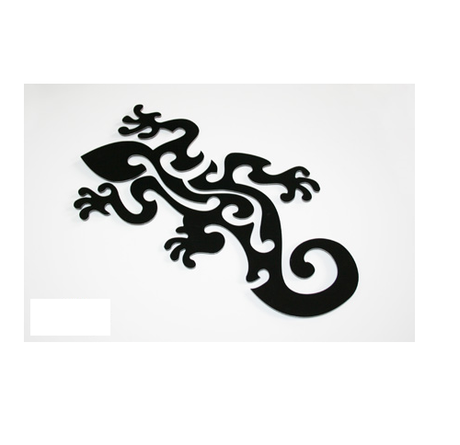 Vibrant Fancy Gecko Wall Art in vibrant colors, measuring 290x490mm, showcasing Kiwi culture and natural beauty.
