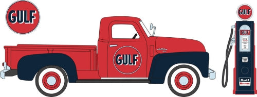 Diecast Model - 1952 GMC 150 Gulf Oil with Vinatage Gas Pump