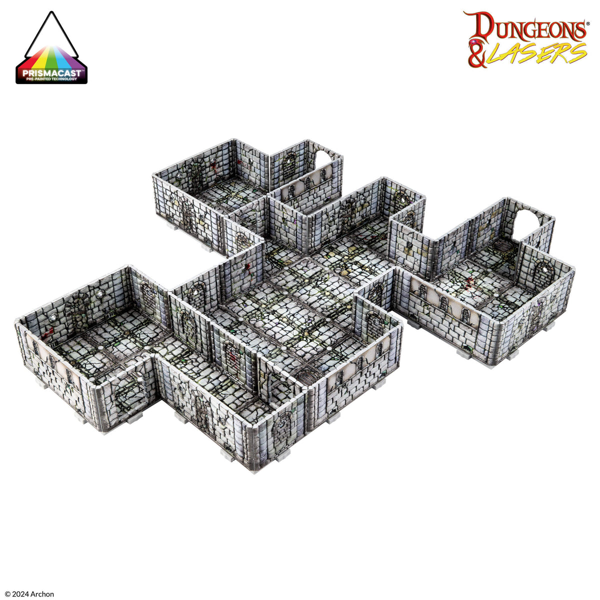 Dungeons & Lasers: PrismaCast Pre-Painted Terrain - Fantasy Dungeon: Pre-Painted
