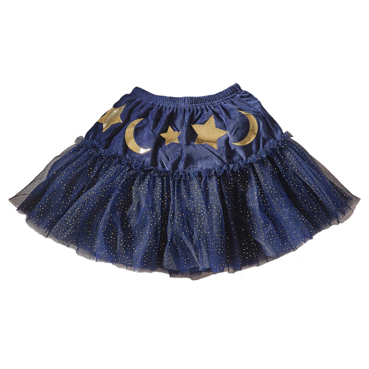 Wizard Tutu - Fancy Dress Navy Velvet Sparkle Kids (3-5 Years)