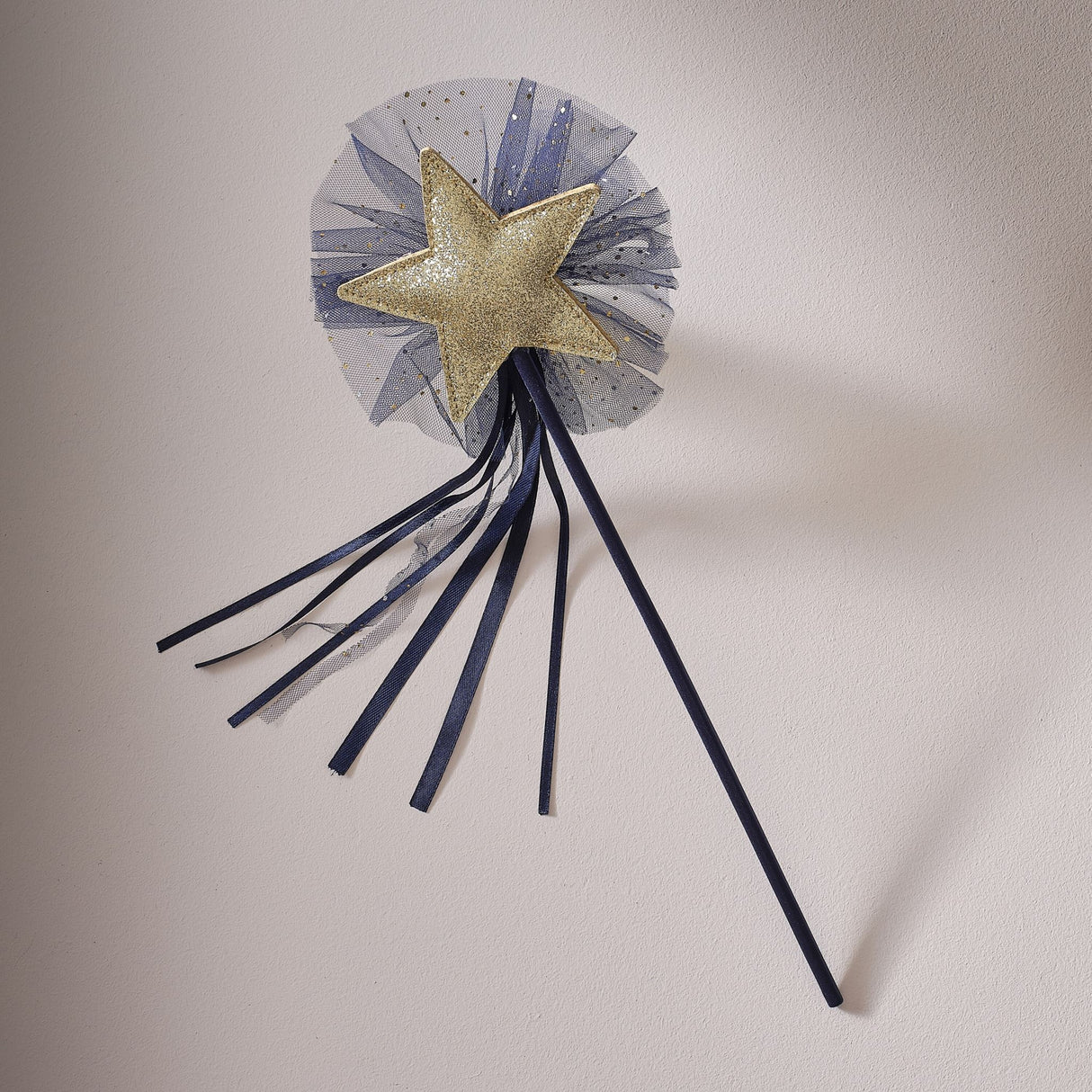 Wizard Wand - Fancy Dress Navy & Gold Star
