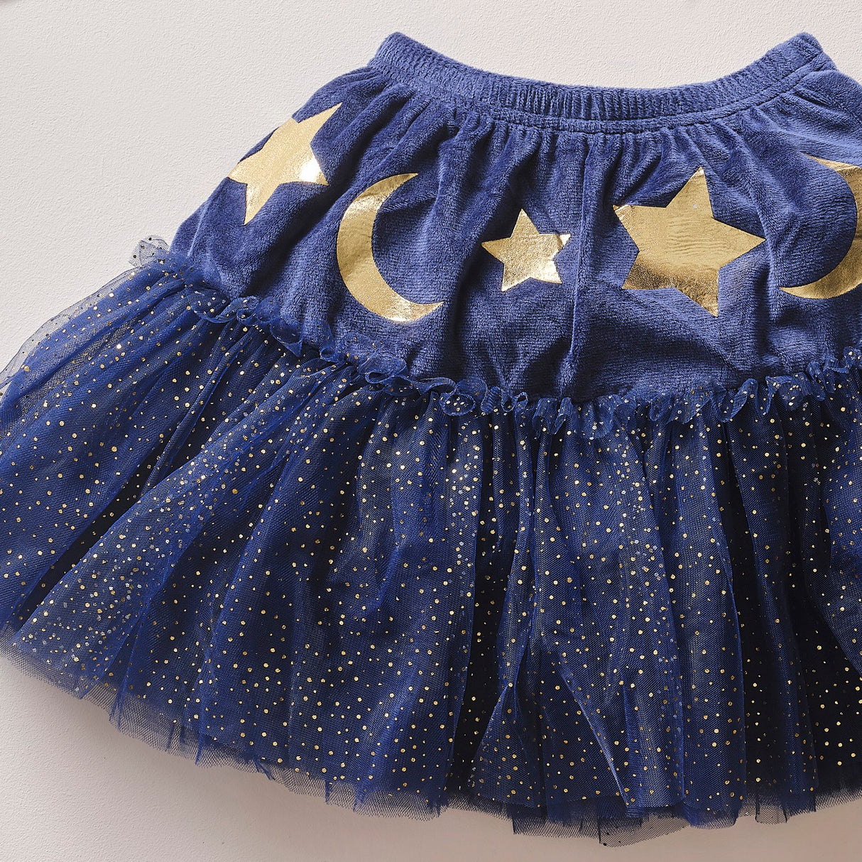 Wizard Tutu - Fancy Dress Navy Velvet Sparkle (Kids 5-7 Years)