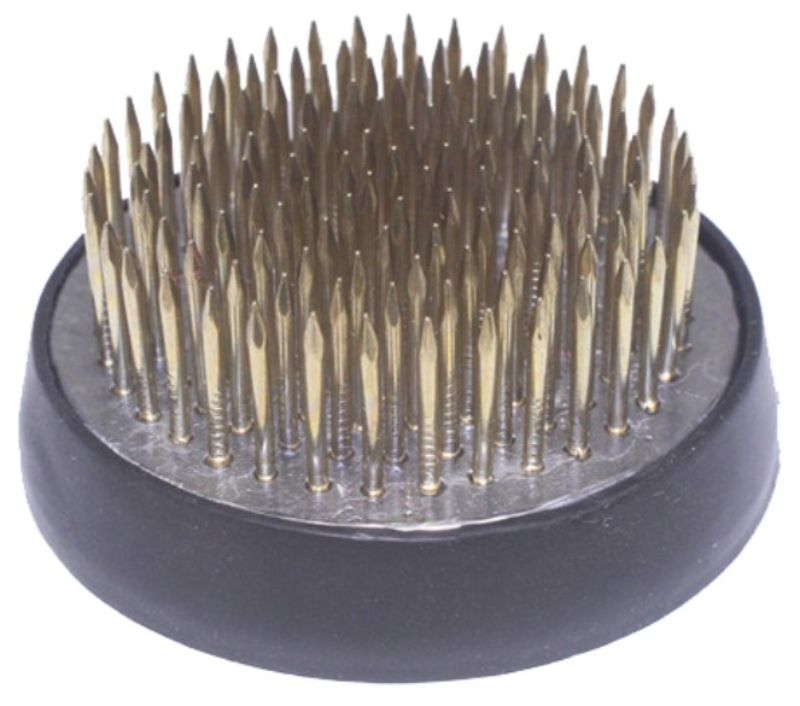 Flower Frog with 127 copper pins, 5.3cm square base for secure, elegant floral arrangements at home or events.
