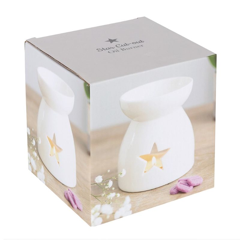 Star Cut Out Ceramic Oil Burner