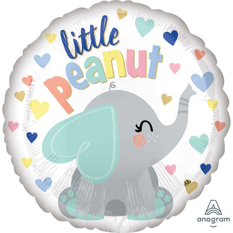 Cute 45cm Little Peanut Baby foil balloon, perfect for baby showers and first birthdays, self-sealing and whimsical.