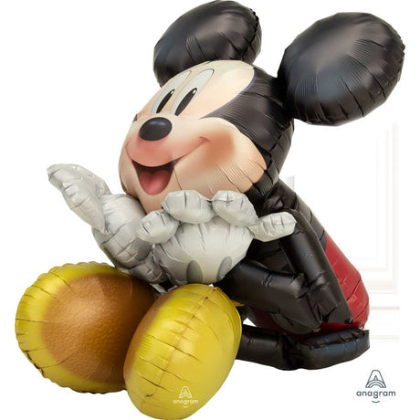 Giant AirWalker Mickey Mouse foil balloon, 73cm, perfect for Disney-themed parties and celebrations.