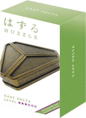 Huzzle Puzzle: Delta (Lv3) - A 3-piece cast brain teaser by Kyoo Wong, designed to enhance problem-solving skills and creativity.