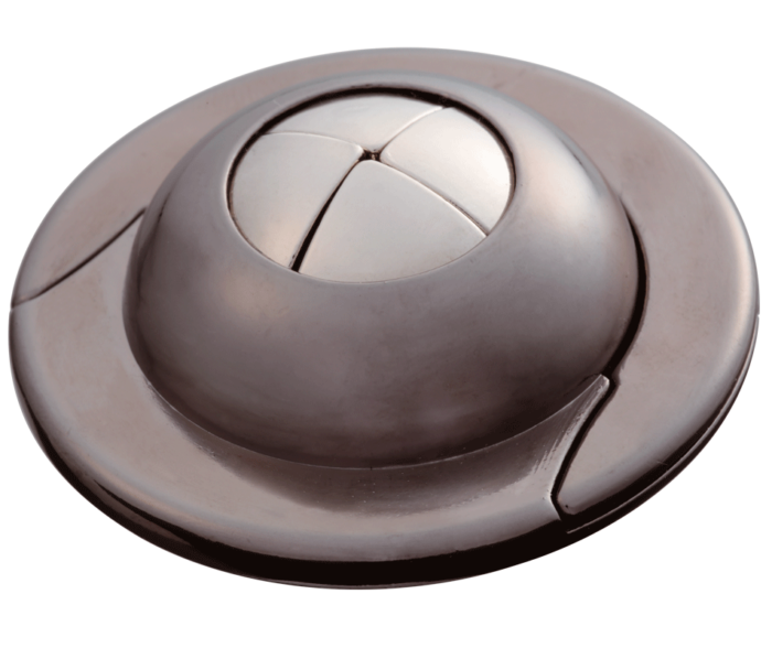 Huzzle Puzzle: UFO, a Level 4 cast puzzle designed by Vesa Timonen, featuring intricate mechanics for advanced puzzlers.