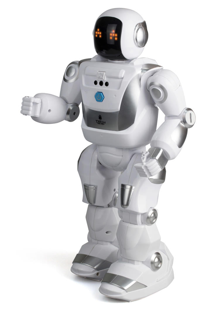 Silverlit Ycoo Program A Bot X, a 40cm programmable robot for kids, features dance moves, gestures, and coding fun.