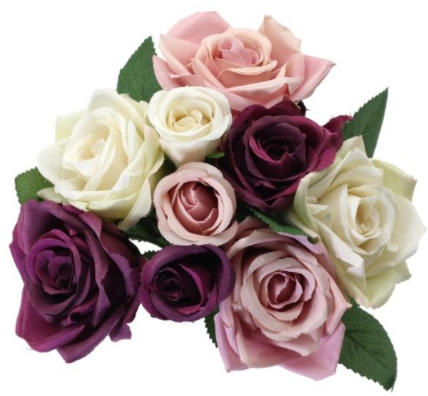 Artificial Rose Bouquet (Red, Pink and Cream)
