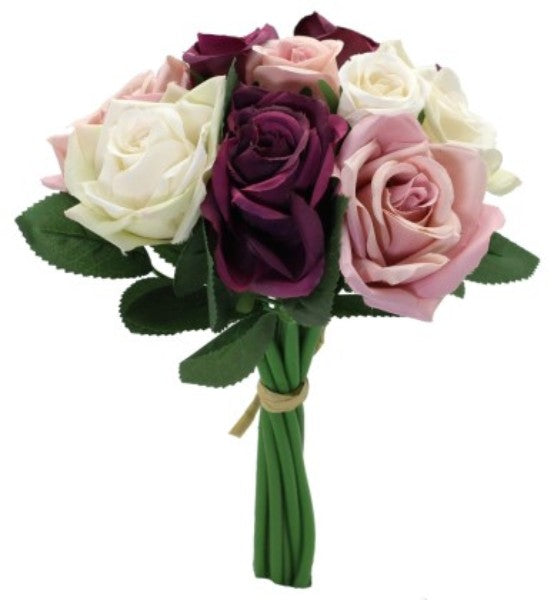 Artificial Rose Bouquet (Red, Pink and Cream)