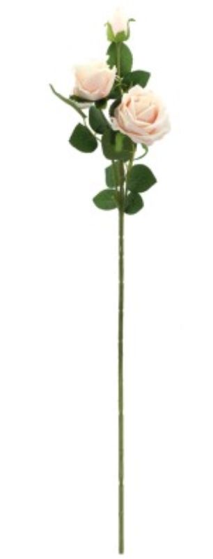 Artificial Rose Branch - 3 Heads Cream (57cm)