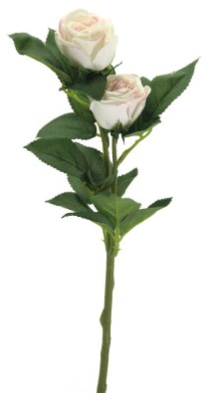 Artificial Rose - 2 Heads Light Pink (38cm)