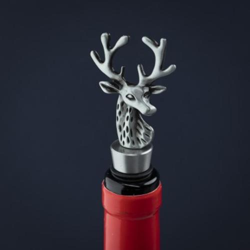 Stag Wine & Bottle Stopper Matt Pewter - Taylors Taproom
