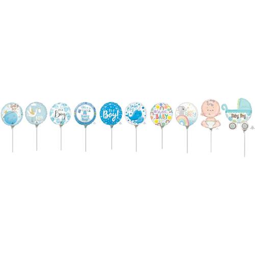 Baby Shower Boy Foil Balloon Mix 22cm 25 Pack - Anagram