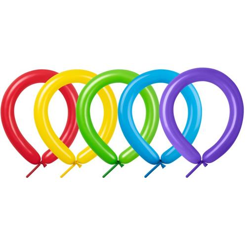 Assorted Brights 260 Latex Balloons 50 Pack - Anagram Australia