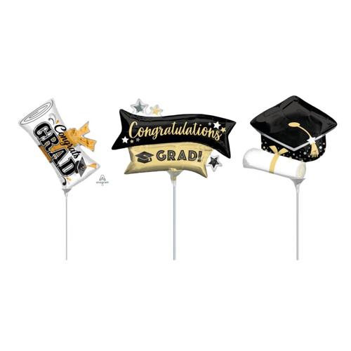 Graduation MiniShape Foil Balloon Mix 20 Pack - Anagram