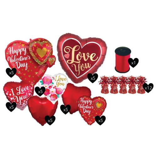 Valentine's Day Let Love Float Balloon Mix - Anagram