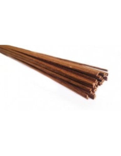 Pack of 50 mahogany strips measuring 1.5 x 2 x 550mm, perfect for model boat building and structural support.