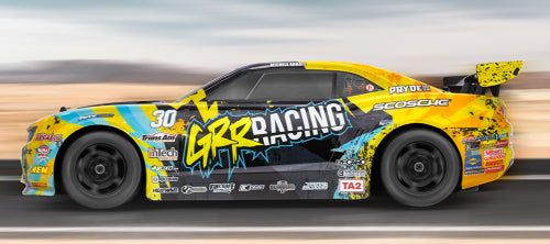 HPI Racing 1/10 EP RS 4WD E10 Camaro RC car, featuring a powerful motor, 4WD system, and ready-to-run design for thrilling races.