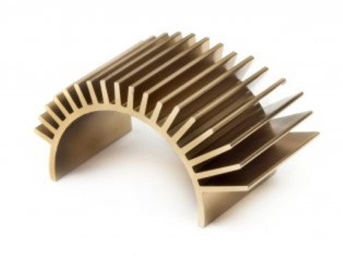 Lightweight aluminum heatsink for RC motors, improving thermal management and performance during intense racing.
