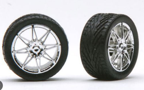Plastic Kitsets - 1/24 'Spider' Rims w/Tyres Cho