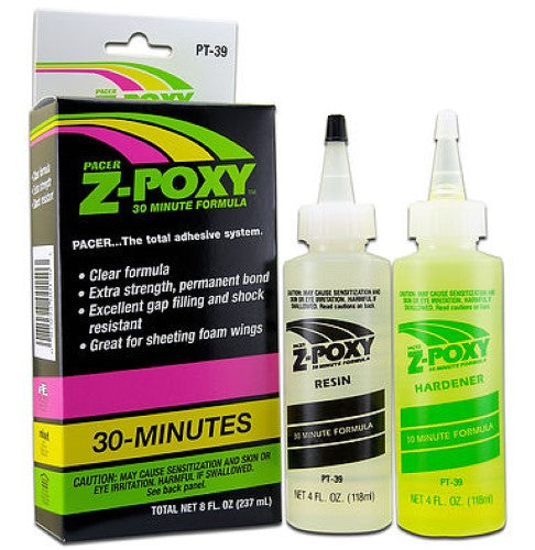 Hobby Glue Z-Poxy 30min is a versatile epoxy for strong, waterproof bonds on various materials, perfect for crafts and repairs.