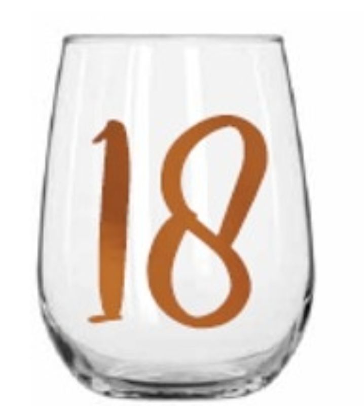 STEMLESS WINE GLASS - 18TH RAINBOW