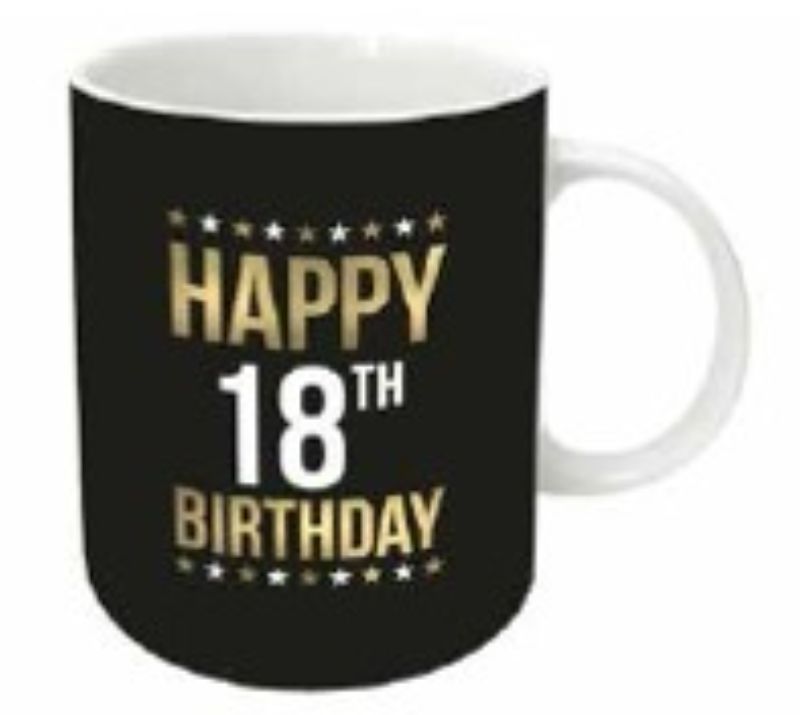 MUG - GOLD FOIL 18TH BIRTHDAY (12OZ)