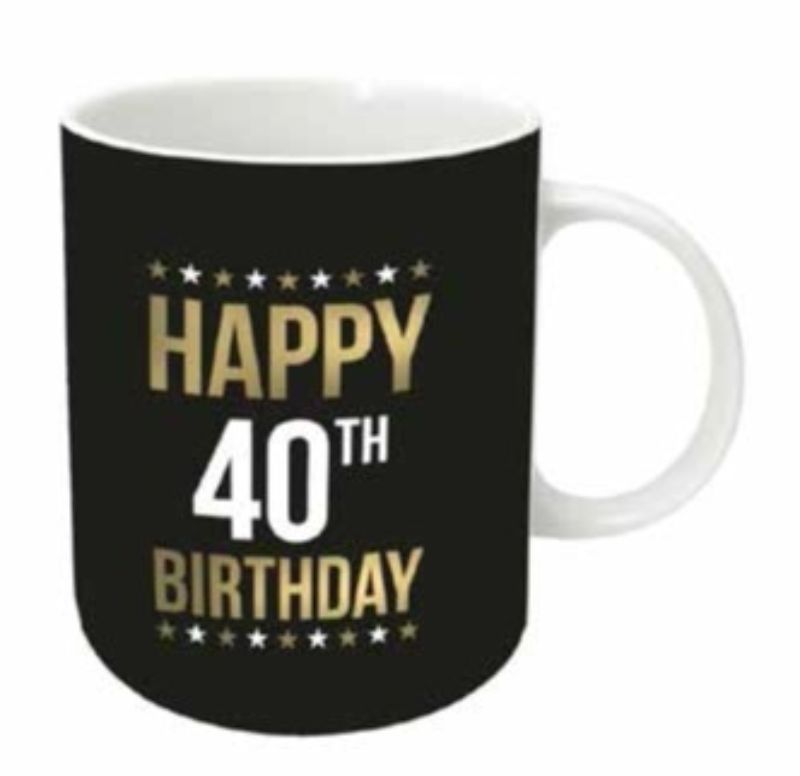 MUG - GOLD FOIL 40TH BIRTHDAY (12OZ)