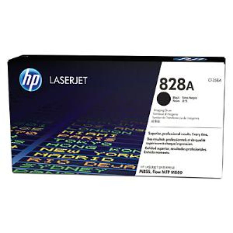HP 828A Black Imaging Drum for LaserJet printers, yields 30,000 pages, ideal for high-volume, professional-quality printing.