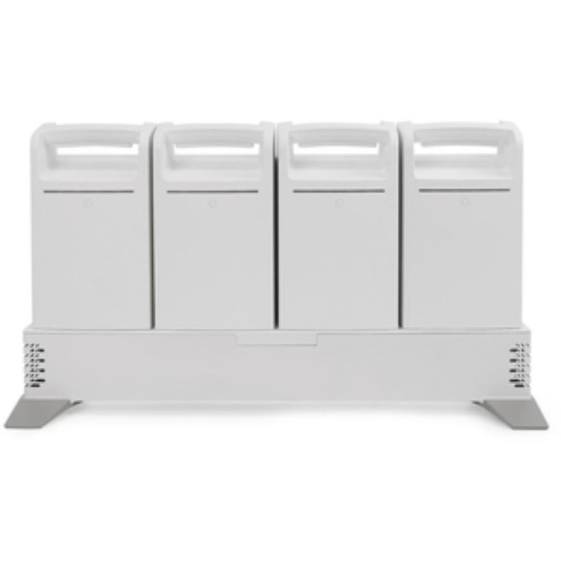 Ergotron Multi-Bay Battery Charger - 4 for efficient power management in healthcare, featuring hot swapping and battery monitoring.