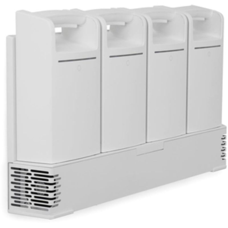 Ergotron Multi-Bay Battery Charger - 4 offers efficient power management with smart docking and quick battery swapping for healthcare.