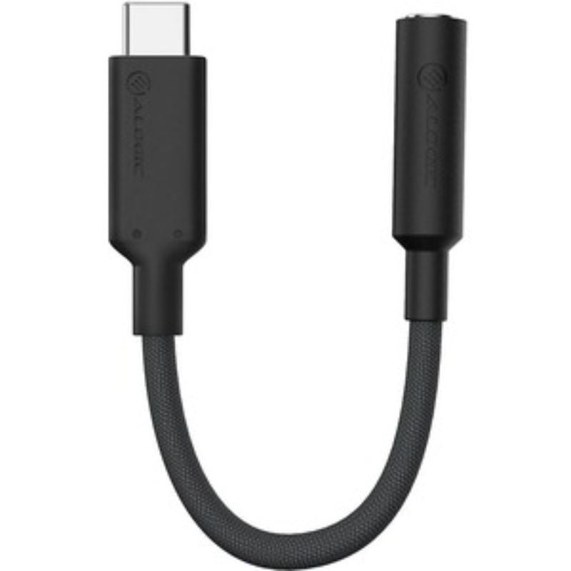 Alogic Elements Pro USB-C to 3.5mm Audio Adapter - 10cm - Black - 10 cm Mini-ph