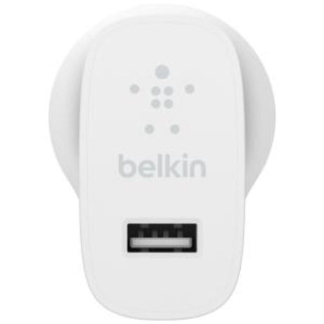 Belkin BOOST CHARGE 12W USB-A Wall Charger offers fast, efficient charging for smartphones and tablets, ideal for travel.