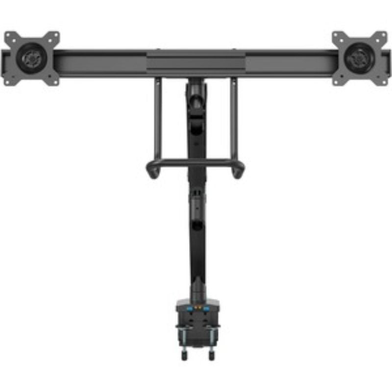 StarTech Dual Monitor Arm for ergonomic workspace, supports dual 17-32 inch monitors, integrated USB ports, and audio connections.