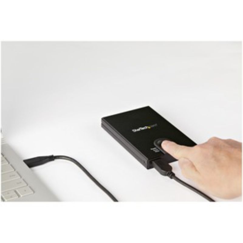 Secure Startech Biometric Enclosure - USB 3.0 2.5" SATA HDD/SSD with 256-bit AES Encryption