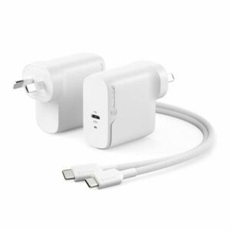 Alogic 65W GaN Charger: compact USB-C power adapter for fast charging laptops, tablets, and phones on the go.